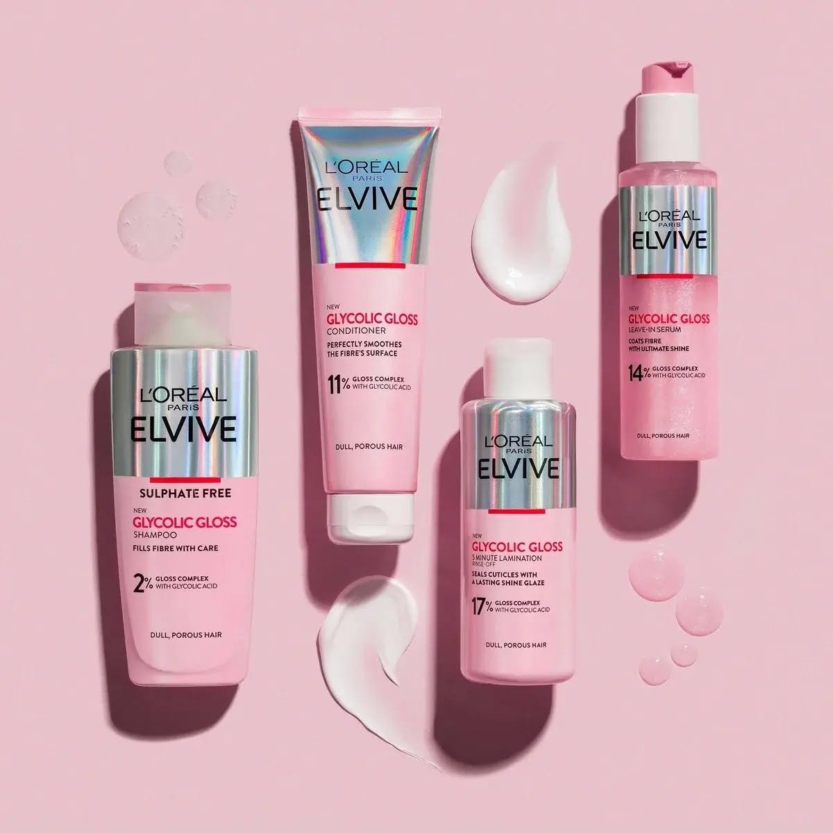 L'Oréal Paris Elvive Glycolic Gloss Sulphate Free Shampoo for Dull Hair 200ml photo 2