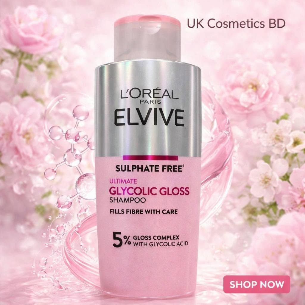L'Oréal Paris Elvive Glycolic Gloss Sulphate Free Shampoo for Dull Hair 200ml