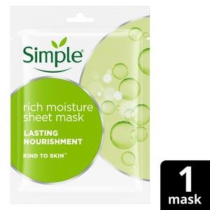Simple Kind to Skin Sheet Mask Rich Moisture 1 x 21 ml photo 1