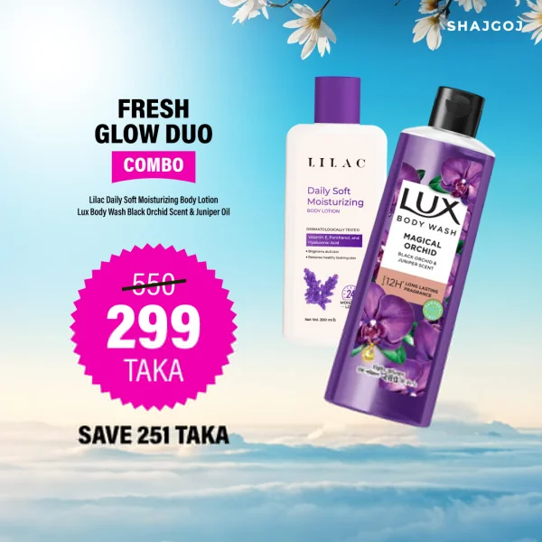 Fresh Glow Duo (Lilac Lotion + Lux Body Wash Black Orchid Scent & Juniper Oil)