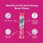 Lift Activ Juicy Raspberry Energy Boost Chewable Tablets x18 72g - Image 2