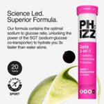 Phizz Daily 3-in-1 Hydration, Electrolytes & Vitamins Effervescent Tablets Apple + Blackcurrant x20 Tablets - Image 5