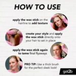Schwarzkopf Got2b Glued Wax Stick with Coconut Oil & Shea Butter 50g - Image 2